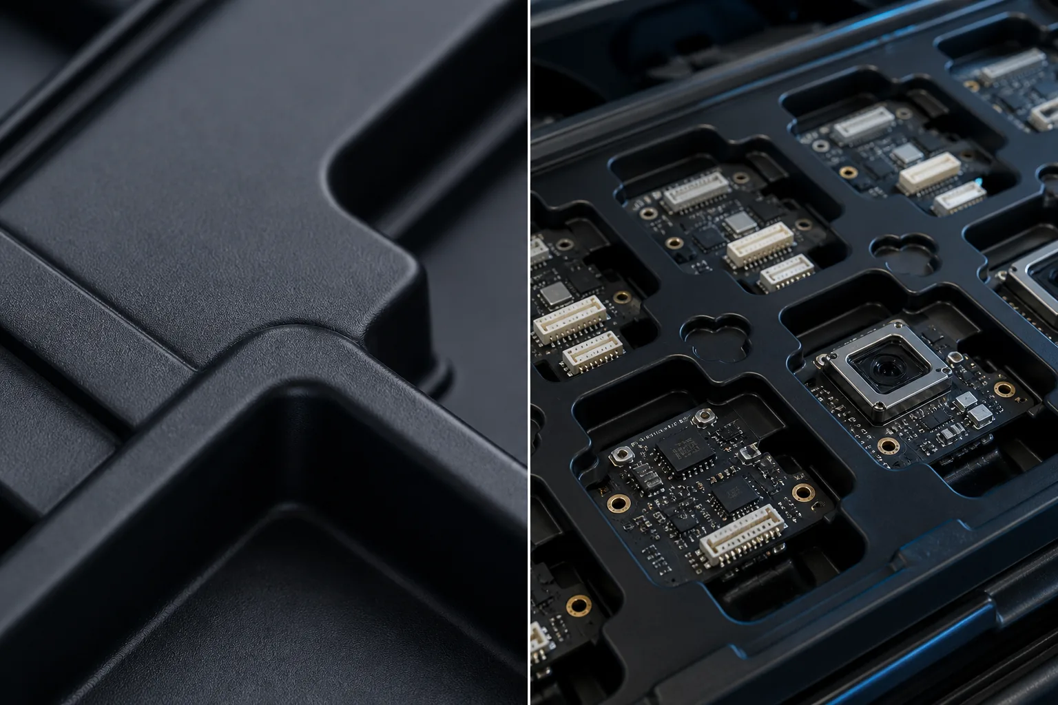Antistatic PS electronics tray material detail