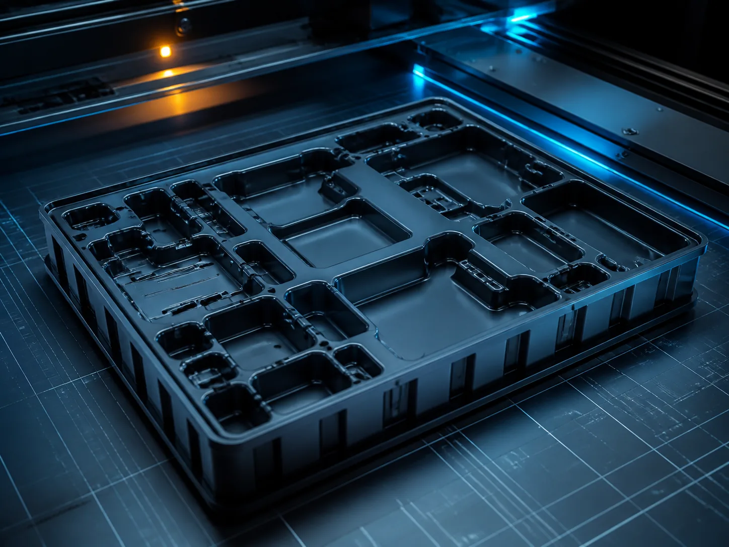Antistatic PS electronics tray